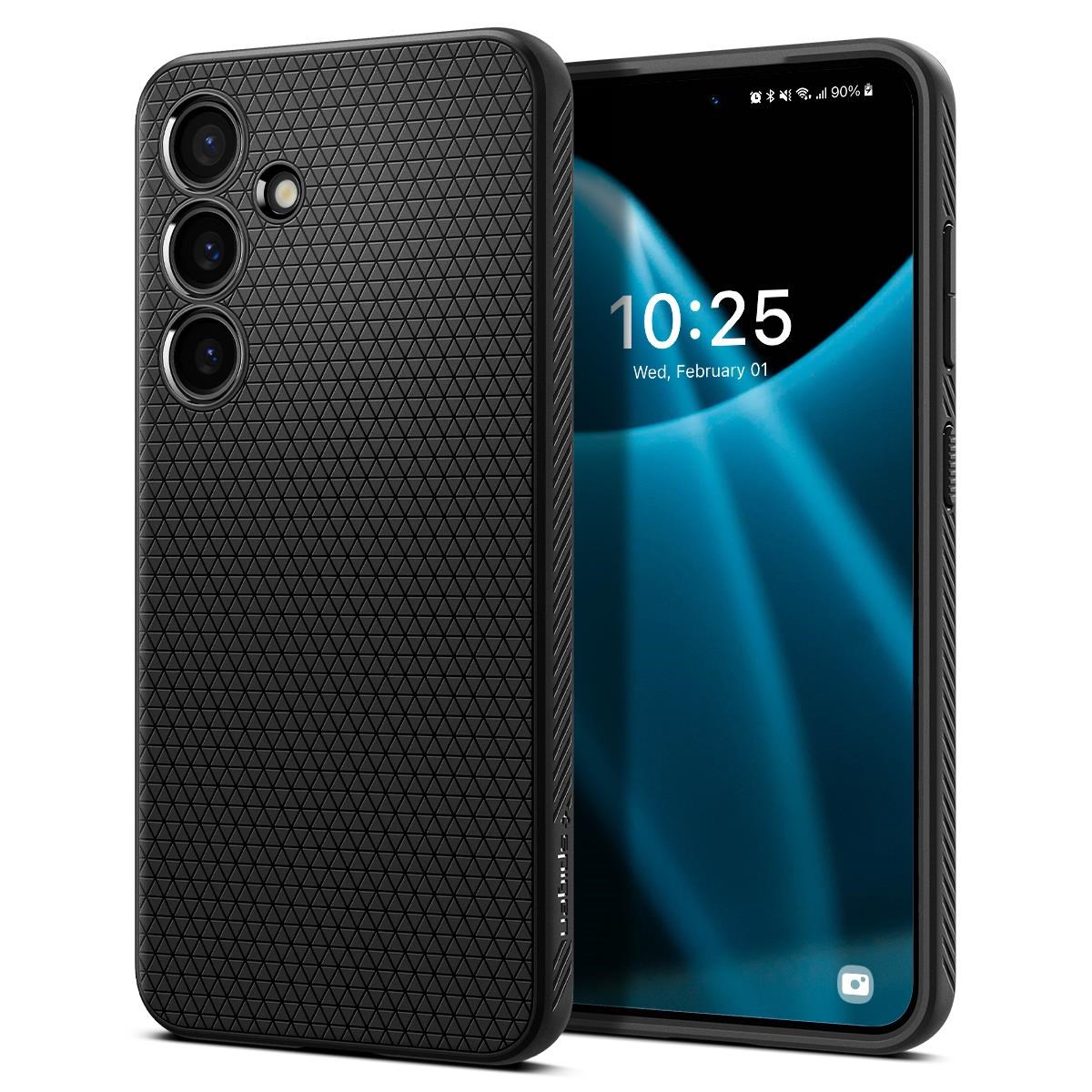 Spigen Liquid Air - matte black - Samsung Galaxy S24 Mobilcover ACS07347