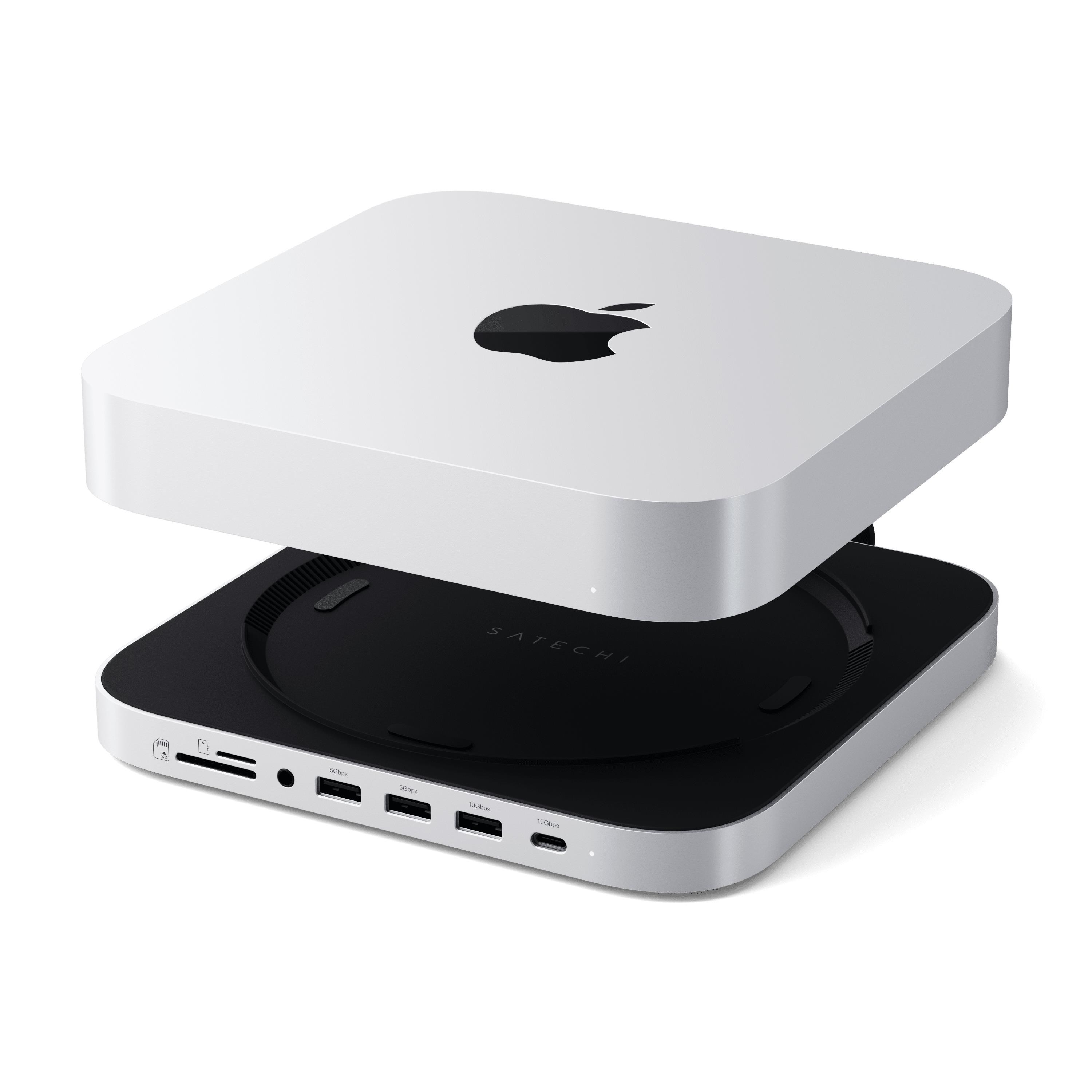 Satechi Stand & Hub For Mac Mini / Studio With NVMe SSD Enclosure Docking Station ST-GMMSHS