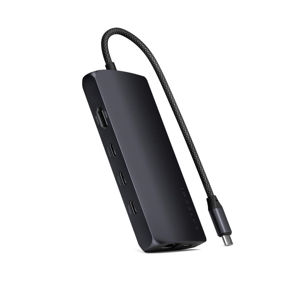 Satechi USB-C Multiport Adapter 8K with Ethernet V3 - Midnight Docking Station ST-P8KED