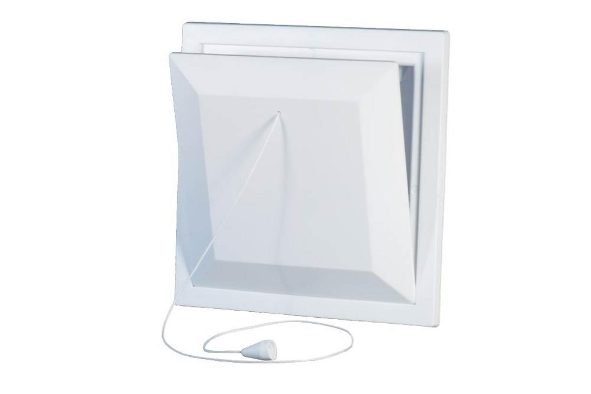 Duka Klapventil Type 111, 150x150 mm, hvid Ventilation 125071