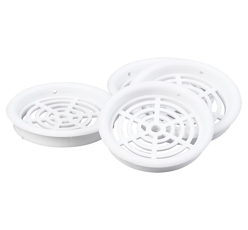 Duka Skabsrist Type 61.2, Ø60 mm, hvid - 4 stk. Ventilation 109022