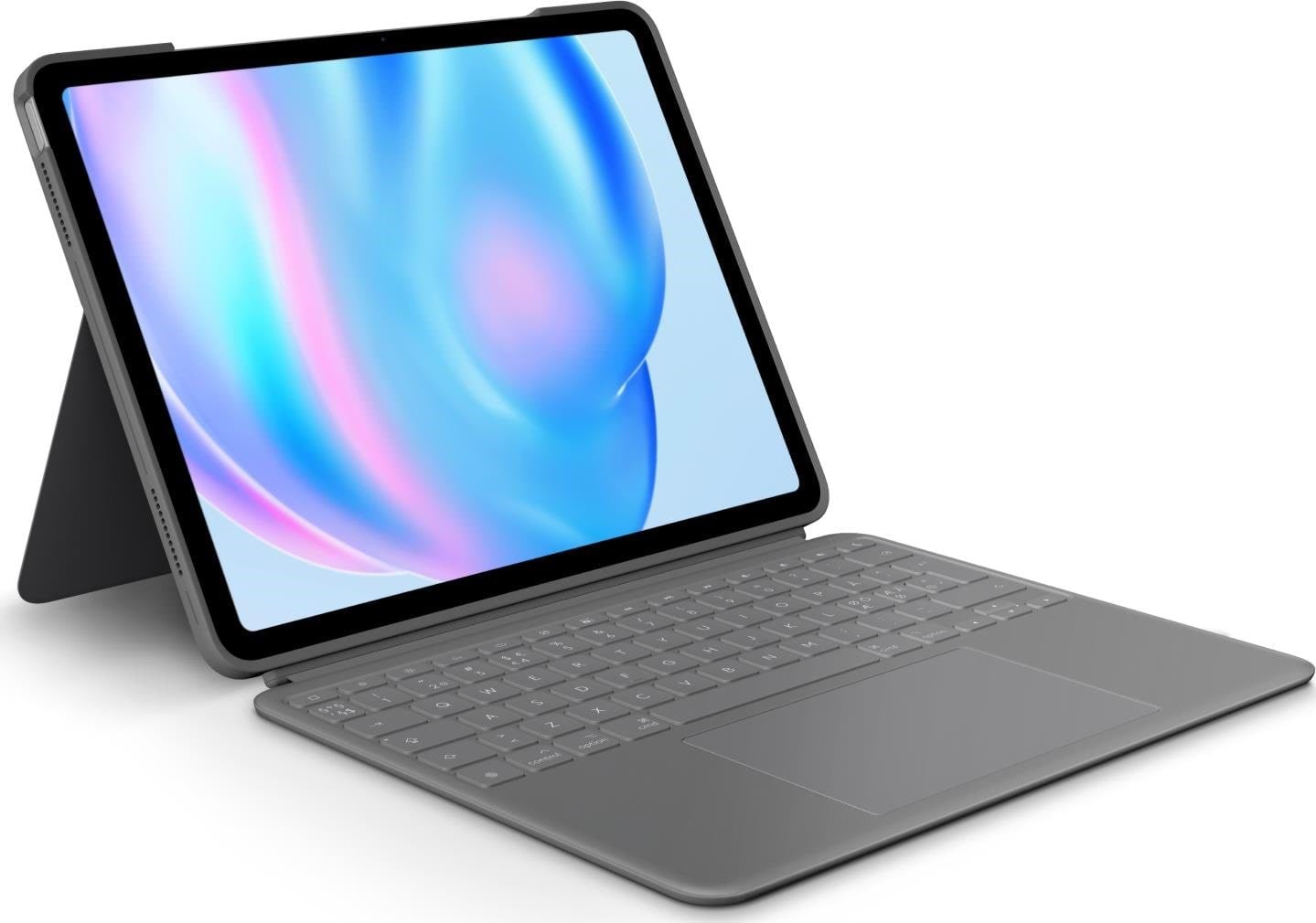 Logitech Combo Touch for iPad Air 13" (M2) - Oxford Grey - Tastatur & Folio sæt - Nordisk - Grå Tastatur 920-012616