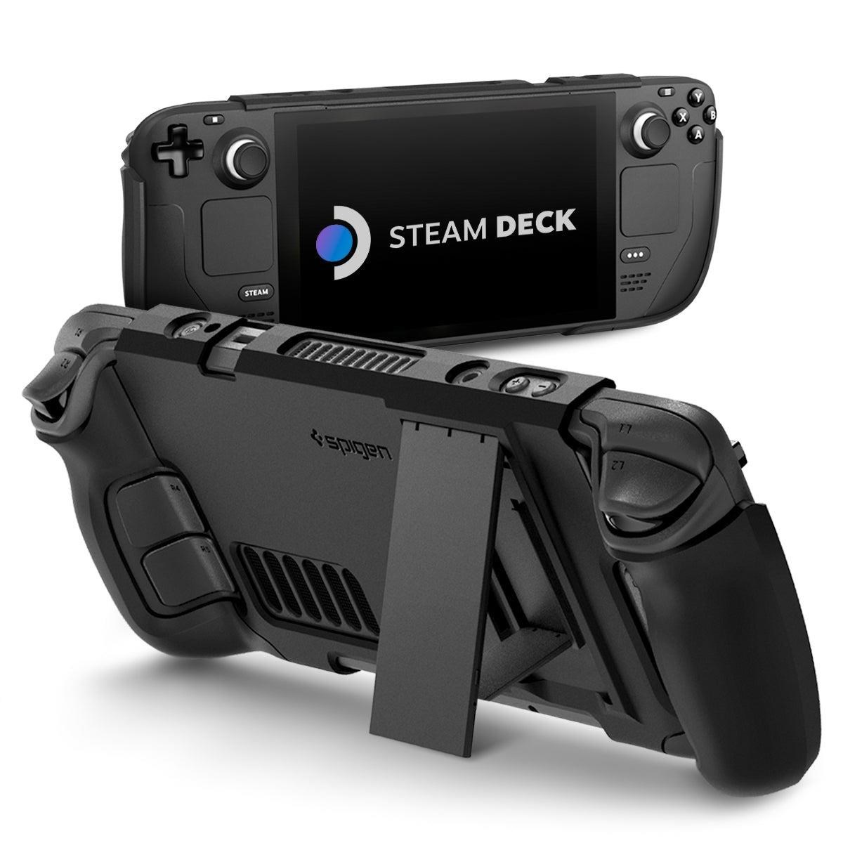 Spigen Thin Fit with Kick Stand - black - Steam Deck - Miscellaneous Tilbehør til spillekonsol - Steam Deck Spil Tilbehør ACS06040