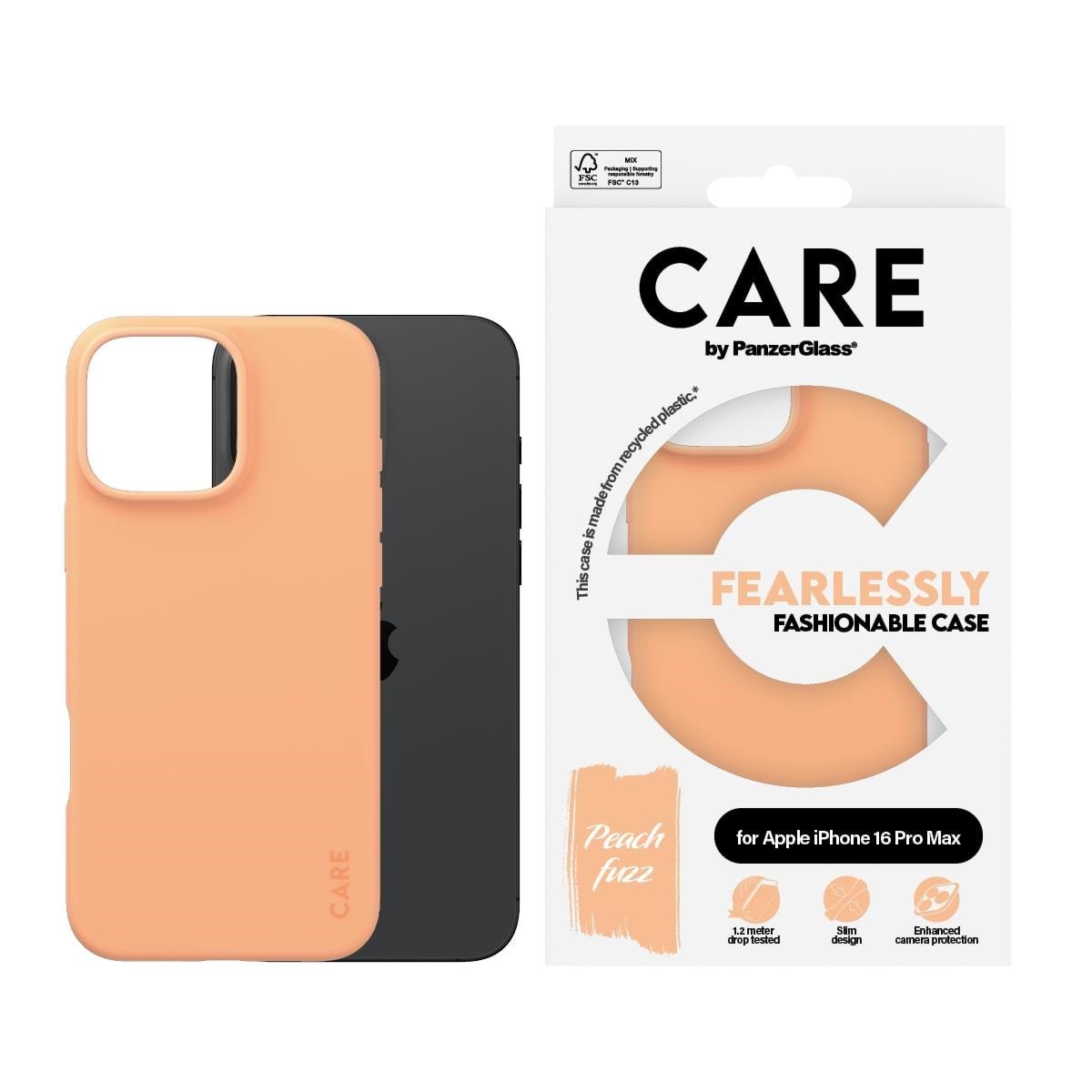 CARE by PanzerGlass Case Fashion Peachy iPhone 16 Pro Max Mobilcover PANZER1412