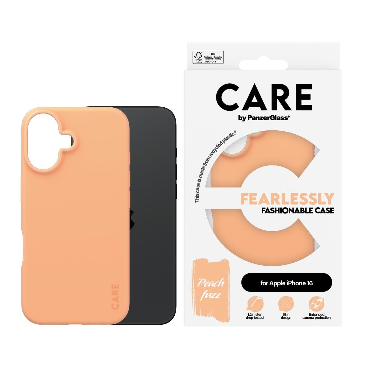 CARE by PanzerGlass Case Fashion Peachy iPhone 16 Mobilcover PANZER1409