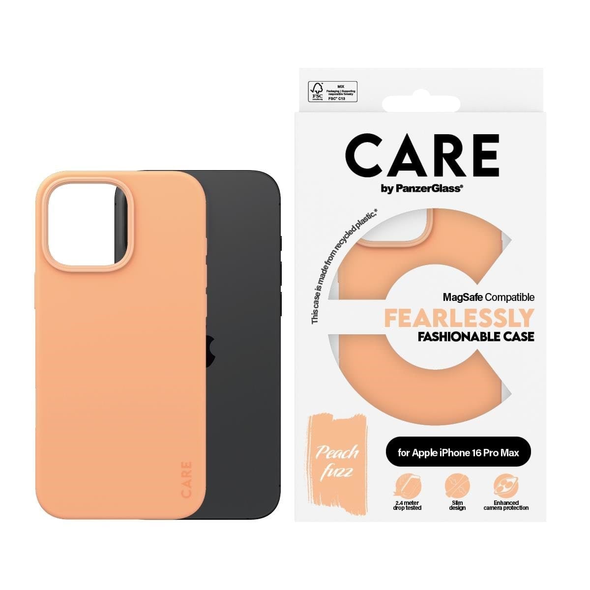 CARE by PanzerGlass Case Fashion Peachy MagSafe iPhone 16 Pro Max Mobilcover PANZER1392
