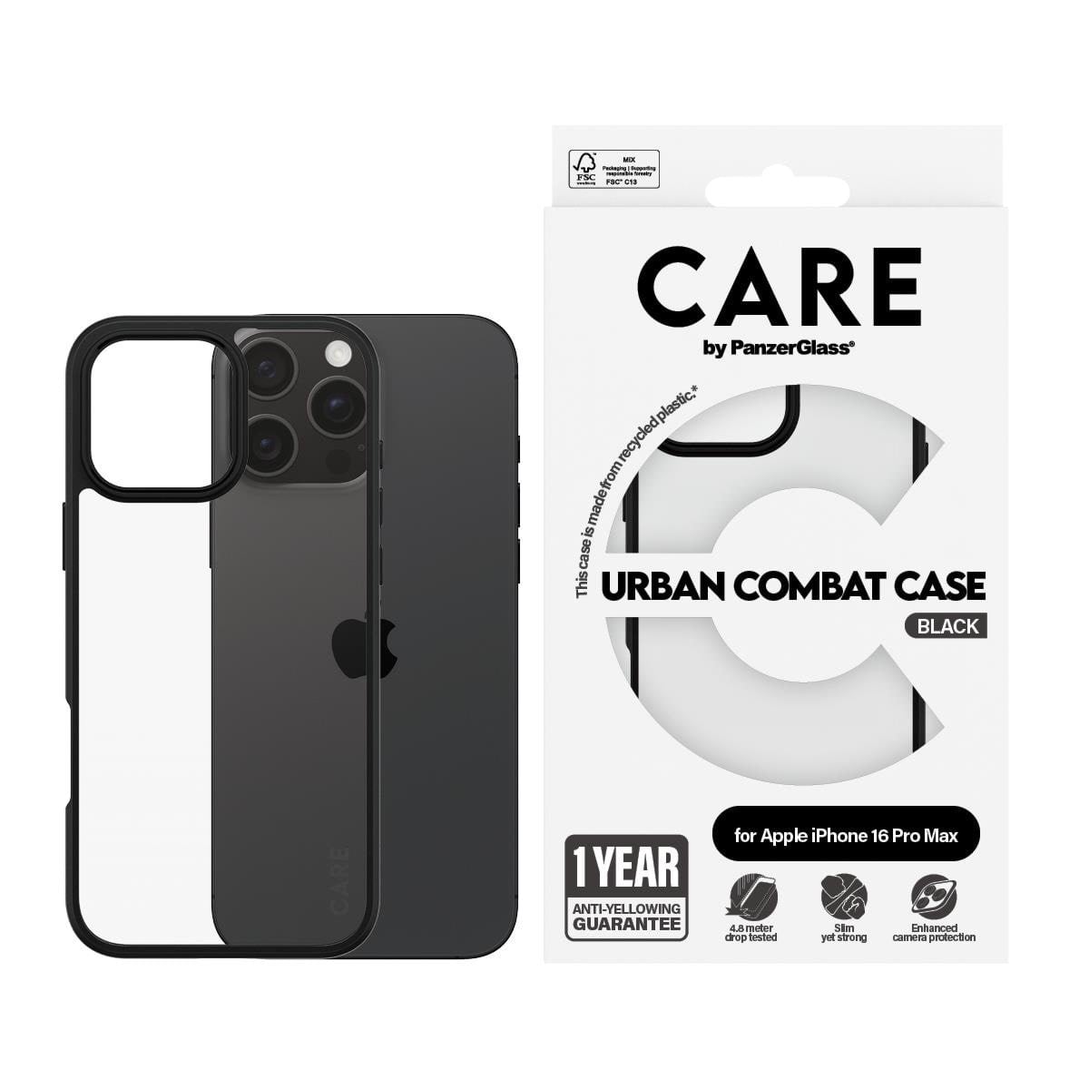 CARE by PanzerGlass Case Flagship Urban Combat iPhone 16 Pro Max Mobilcover PANZER1364
