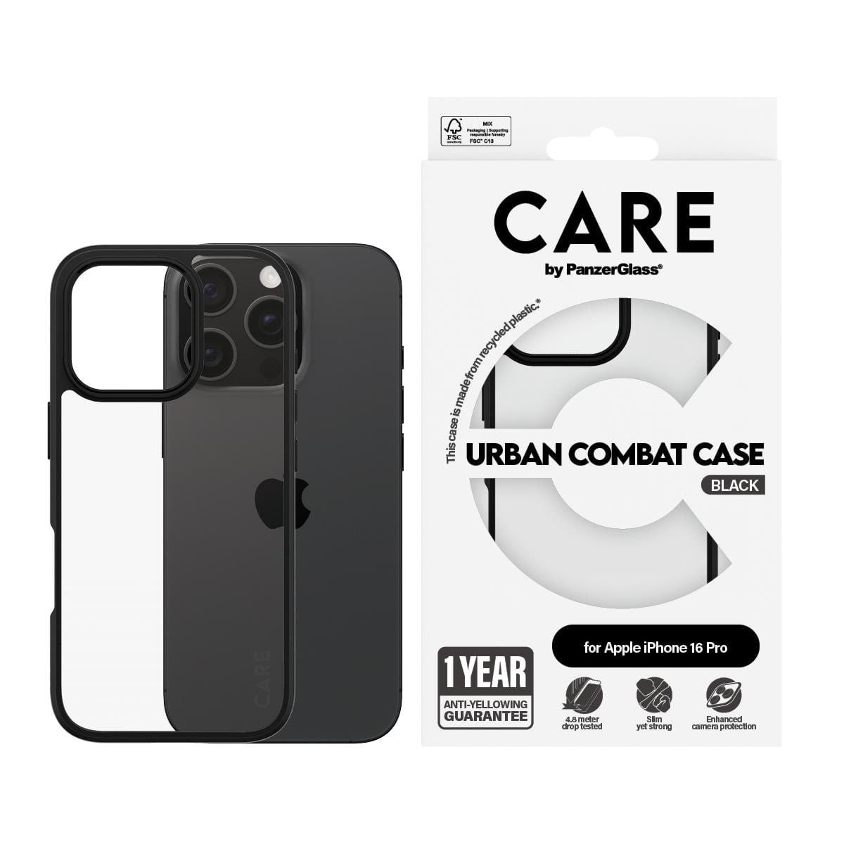 CARE by PanzerGlass Case Flagship Urban Combat iPhone 16 Pro Mobilcover PANZER1362