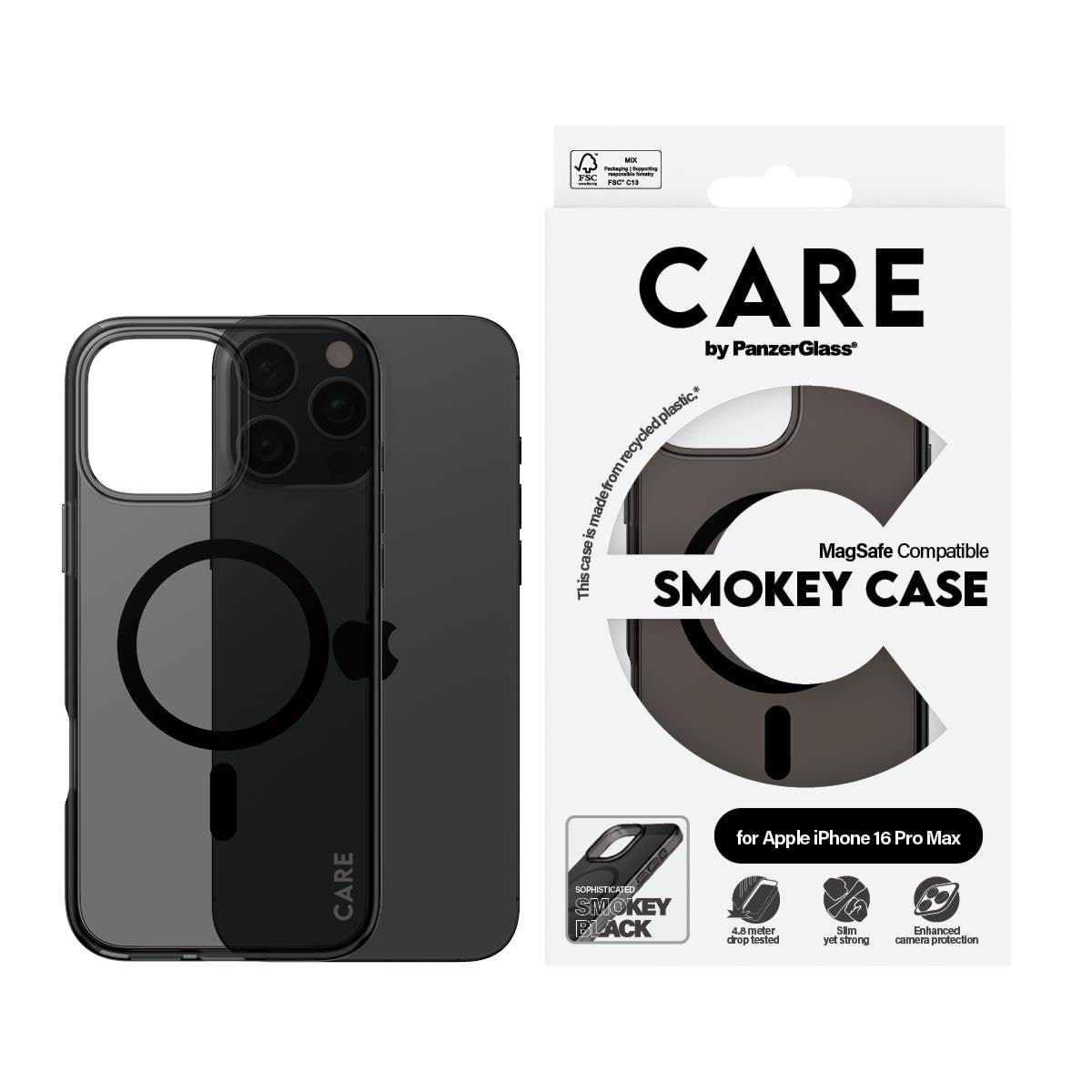 CARE by PanzerGlass Case Flagship Smokey with MagSafe iPhone 16 Pro Max Mobilcover PANZER1352