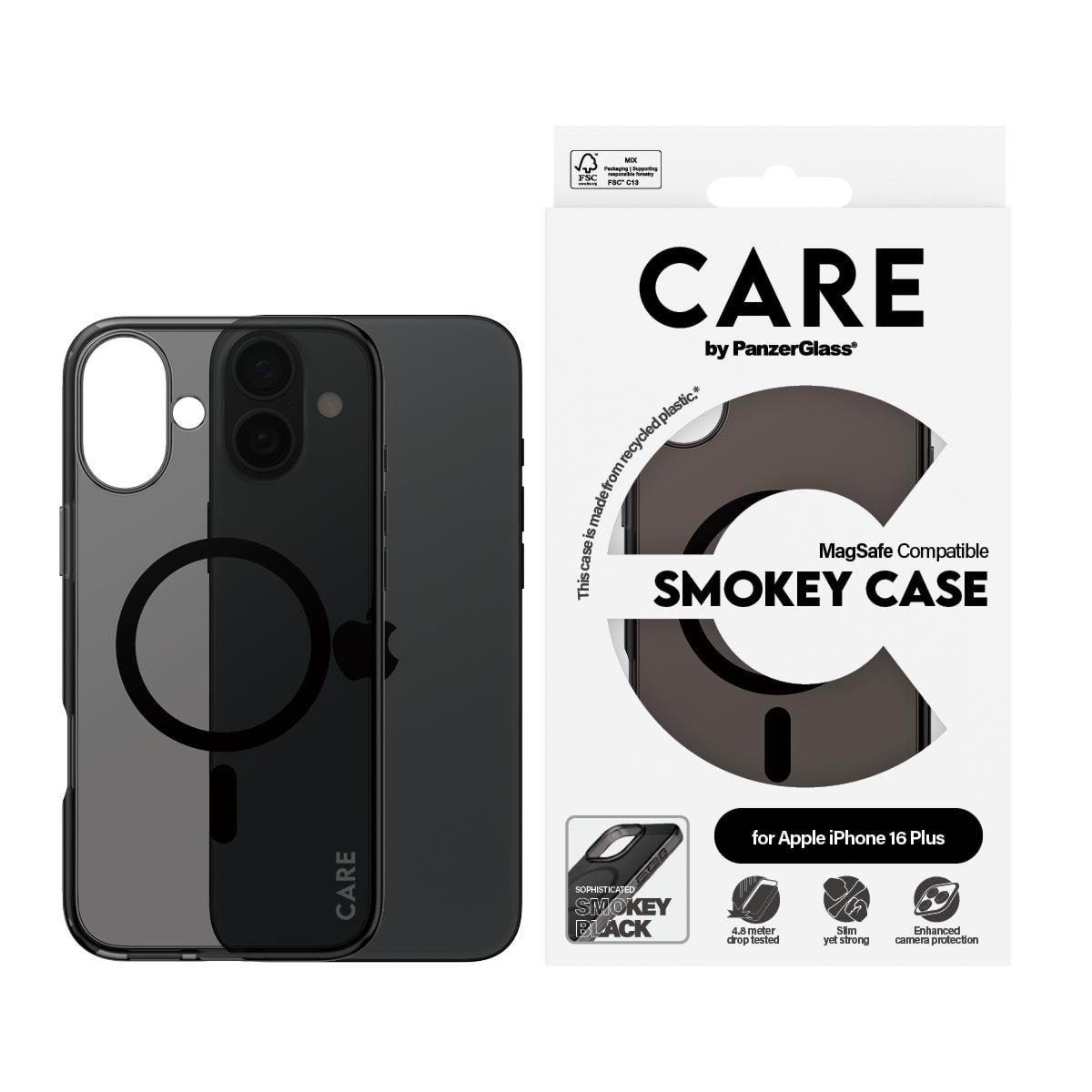 CARE by PanzerGlass Case Flagship Smokey with MagSafe iPhone 16 Plus Mobilcover PANZER1351