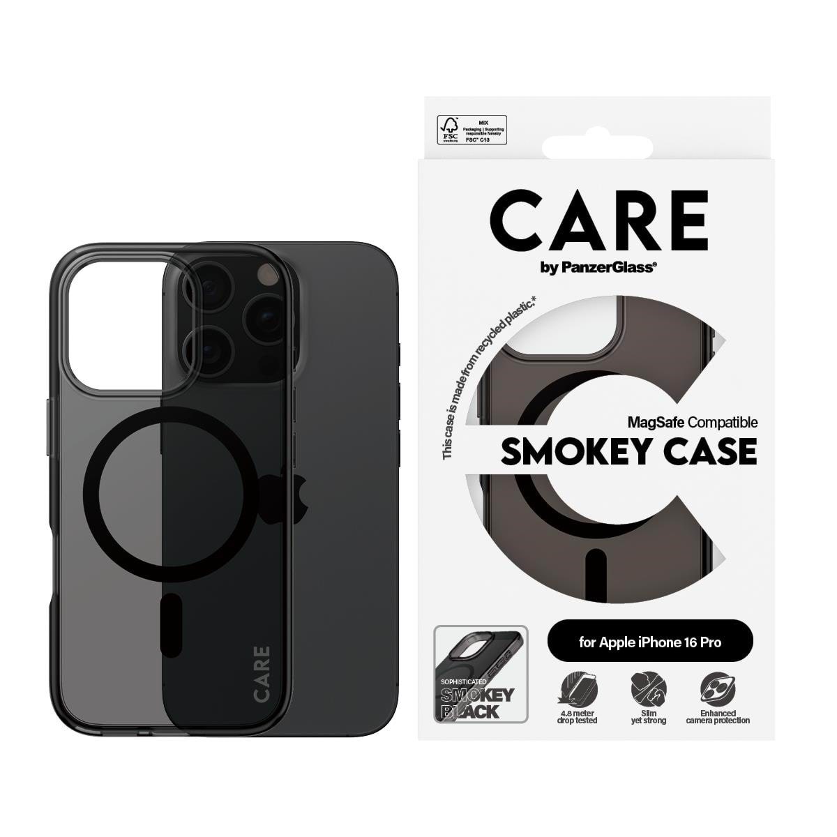 CARE by PanzerGlass Case Flagship Smokey with MagSafe iPhone 16 Pro Mobilcover PANZER1350