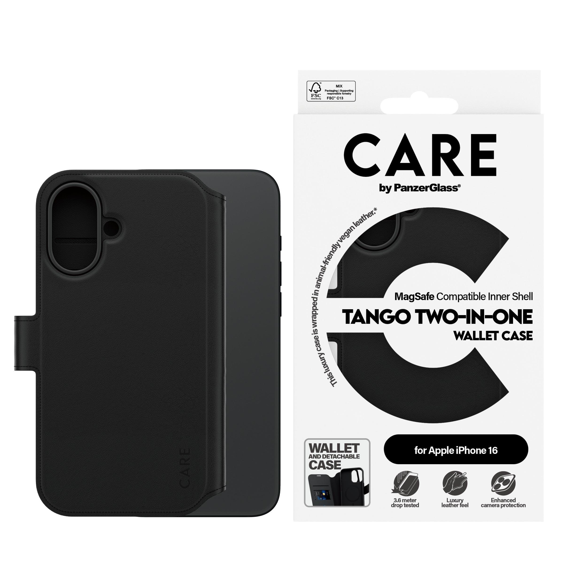 CARE by PanzerGlass Case Feature Tango Two-in-One Wallet Case iPhone 16 Mobilcover PANZER1329