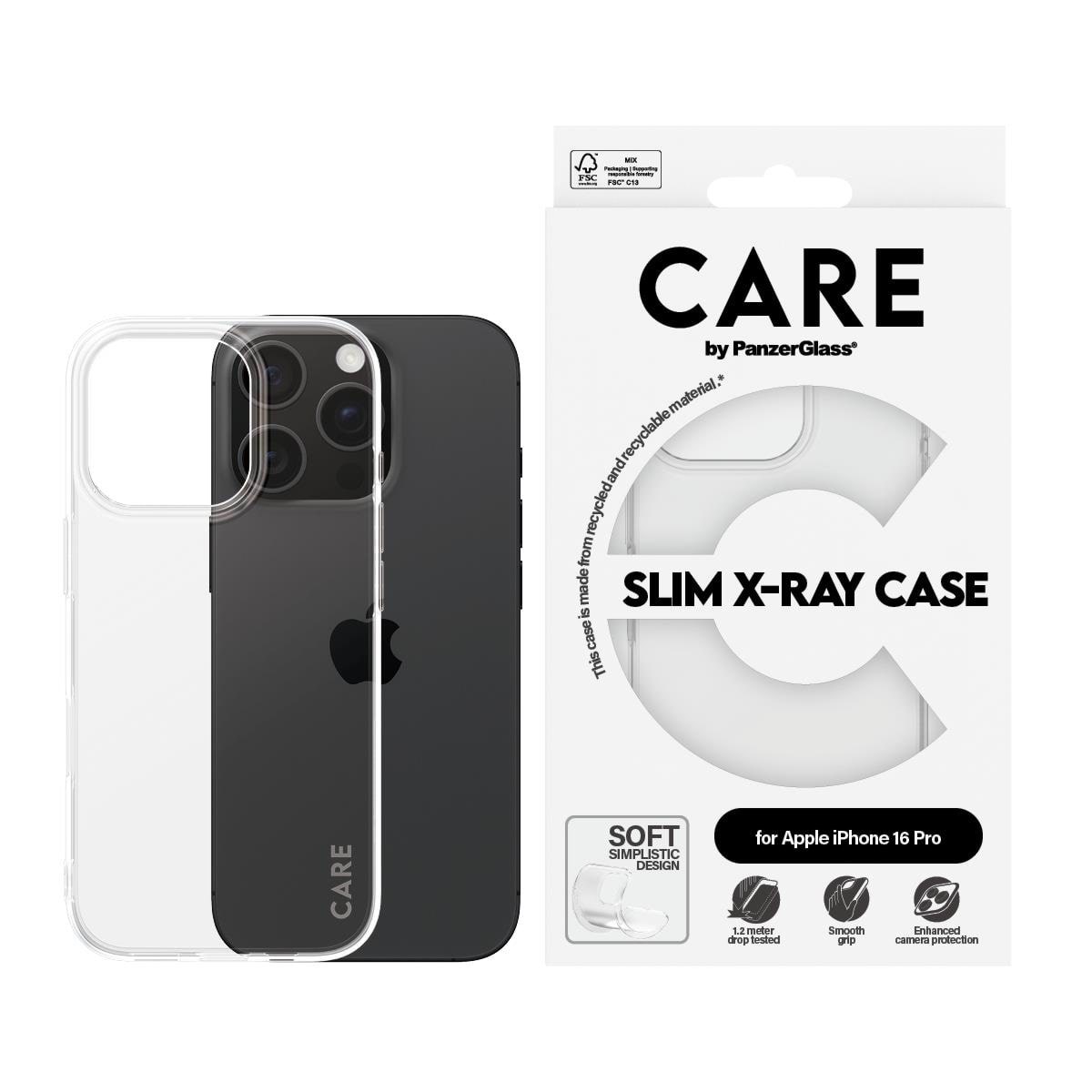 CARE by PanzerGlass Case Fashion X-Ray Soft Basic iPhone 16 Pro Mobilcover PANZER1442