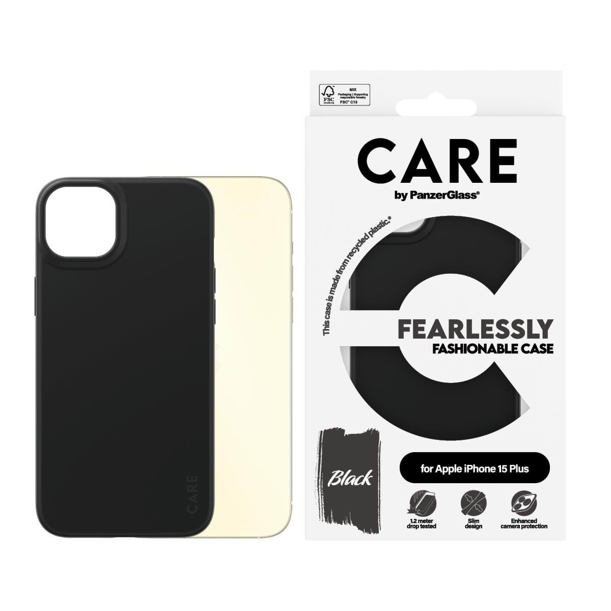 CARE by PanzerGlass Fashionable Case Black iPhone 15 Plus Mobilcover PANZER1431