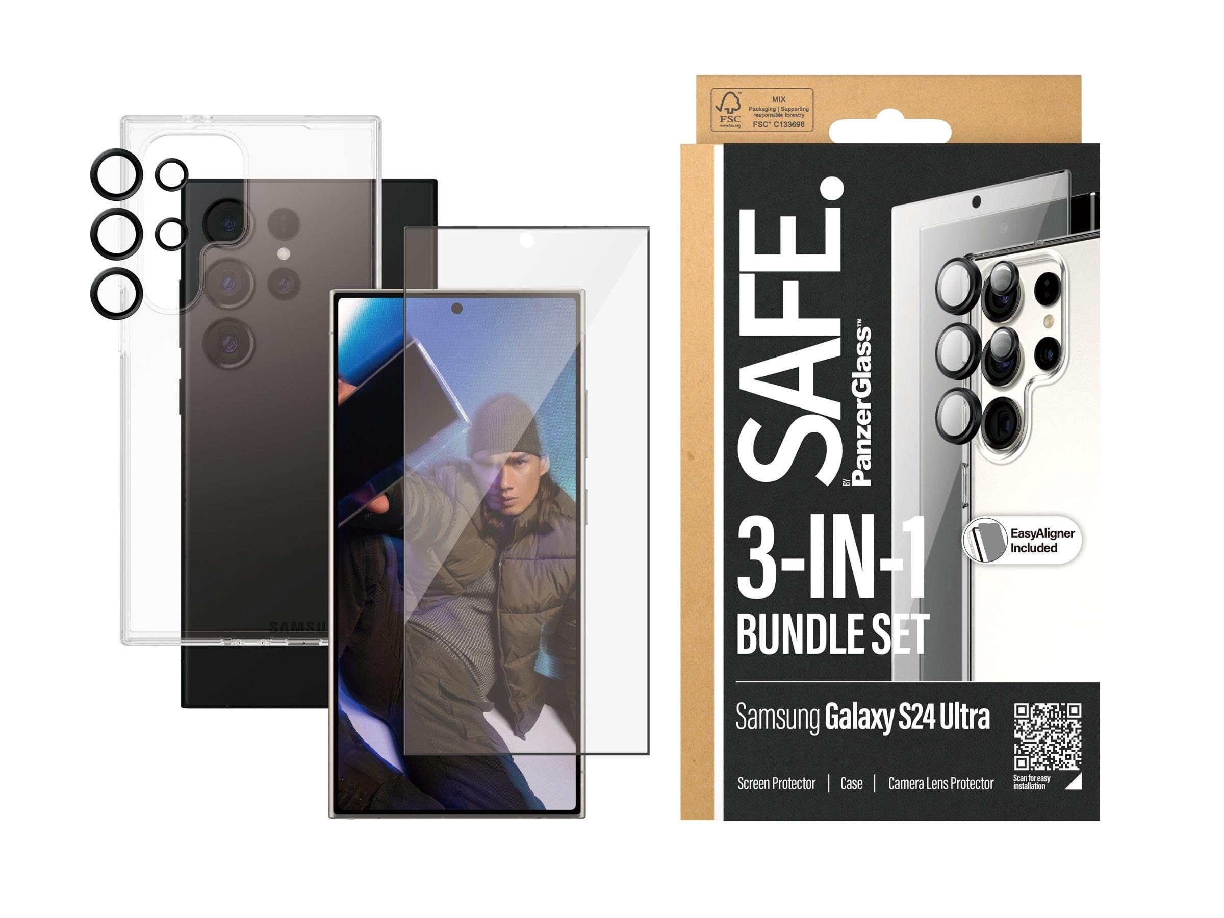 SAFE by PanzerGlass 3-in-1 Pack Samsung Galaxy S24 Ultra Mobilcover BSAFE95674