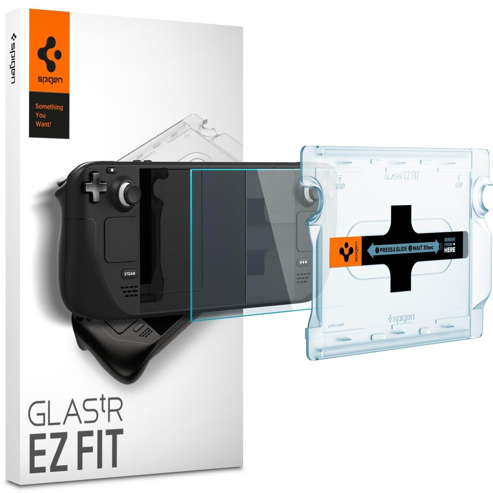 Spigen Glass tR EZ Fit 1 Pack - Steam Deck - Miscellaneous Tilbehør til spillekonsol - Steam Deck Spil Tilbehør AGL05600