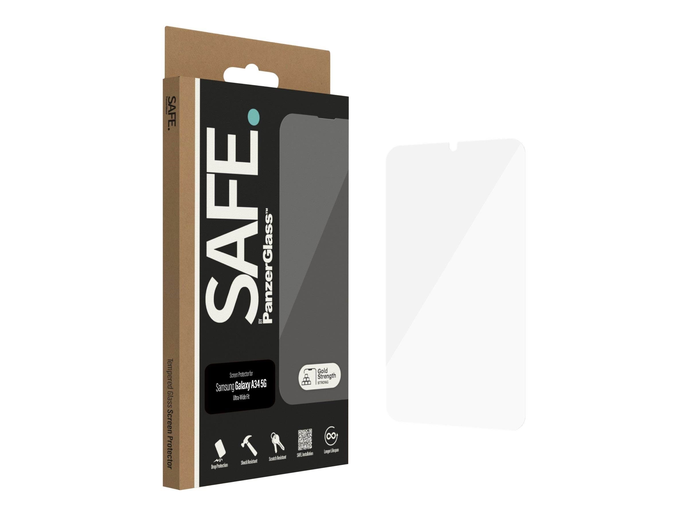 SAFE by PanzerGlass Screen Protector Samsung Galaxy A34 5G | Ultra-Wide Fit Beskyttelsesglas SAFE95454