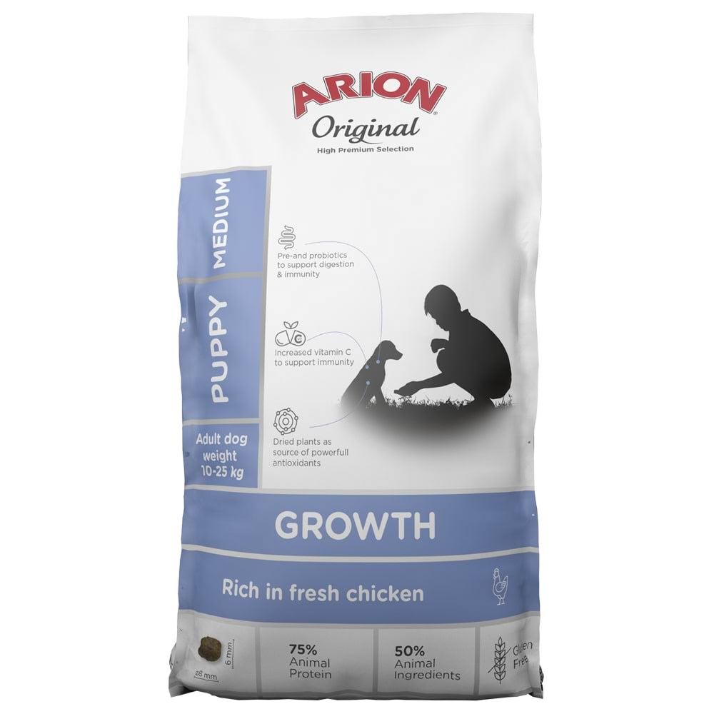 ARION original growth chicken medium 12kg Hundeudstyr 106061