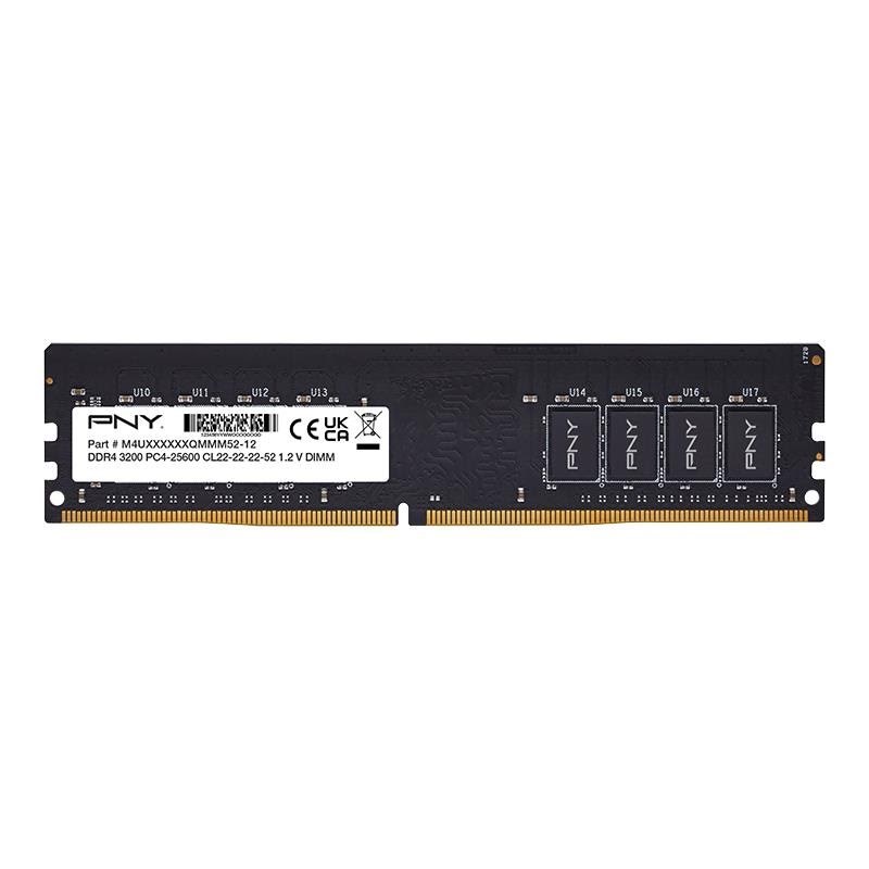 PNY Performance DDR4-3200 - 16GB - CL22 - Single Channel (1 pcs) - Sort