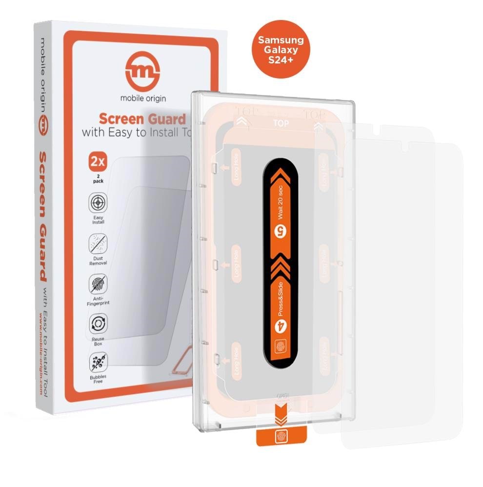 Mobile Origin Screen Guard easy applicator - 2 pack - Samsung Galaxy S24+ Beskyttelsesglas SGA-GS24P