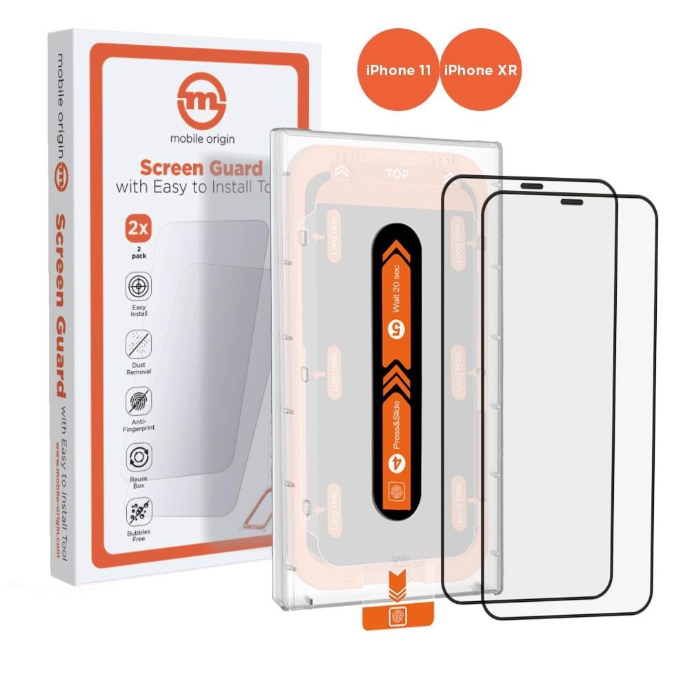 Mobile Origin Screen Guard iPhone 11 / XR with easy applicator 2 pack Beskyttelsesglas SGA-i11-2pk