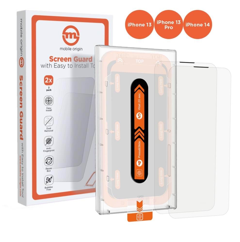 Mobile Origin Screen Guard iPhone 17e/16e/14/13/13 Pro/ with easy applicator 2 pack