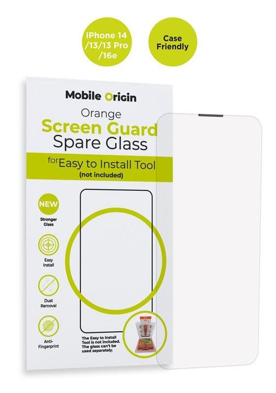 Mobile Origin Orange Screen Guard Spare Glass iPhone 17e/16e/14/13 Pro/13 Beskyttelsesglas SGA-SP-i14