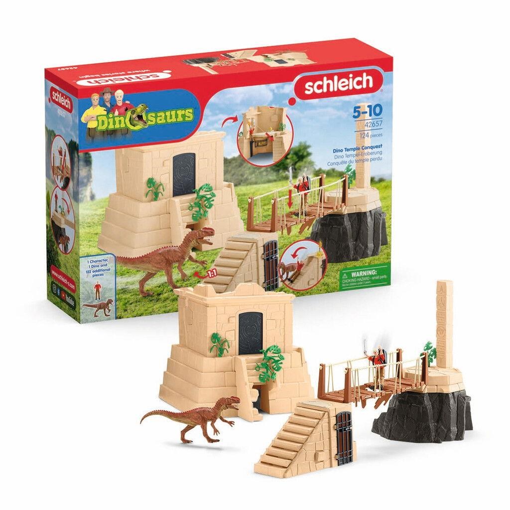 Schleich Erobring af Dino-templet Legetøj 42657