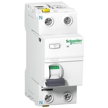 Schneider Electric Acti9 fejlstrømsafbryder 2P 16A Dobbelt terminal 10mA klasse A Bredde 36mm Komponent Til Tavle Og Kasse A9Z20216