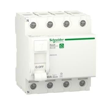 Schneider Electric Resi9 XP RCD/HPFI fejlstrømsafbryder 4P 40A 30mA klasse A 72mm Komponent Til Tavle Og Kasse R9R35440