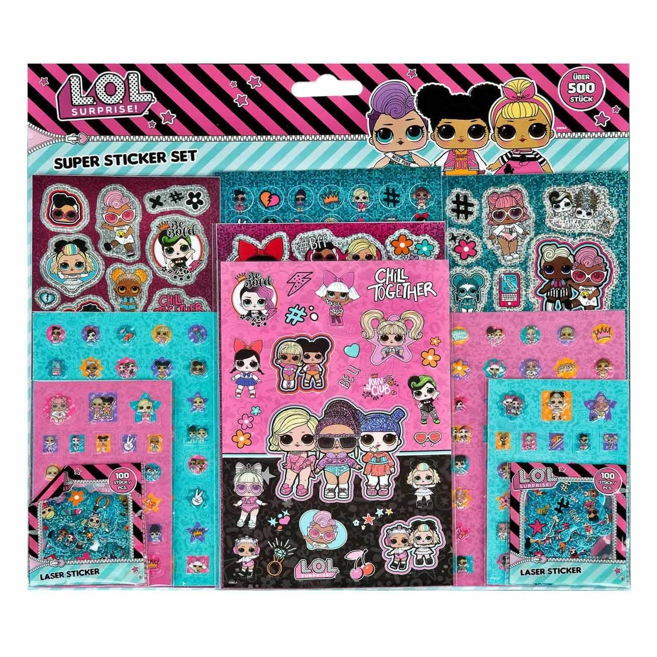 L.O.L. L.O.L Surprise! Super Sticker Set 500pcs. Kreativt Legetøj LOMO0034