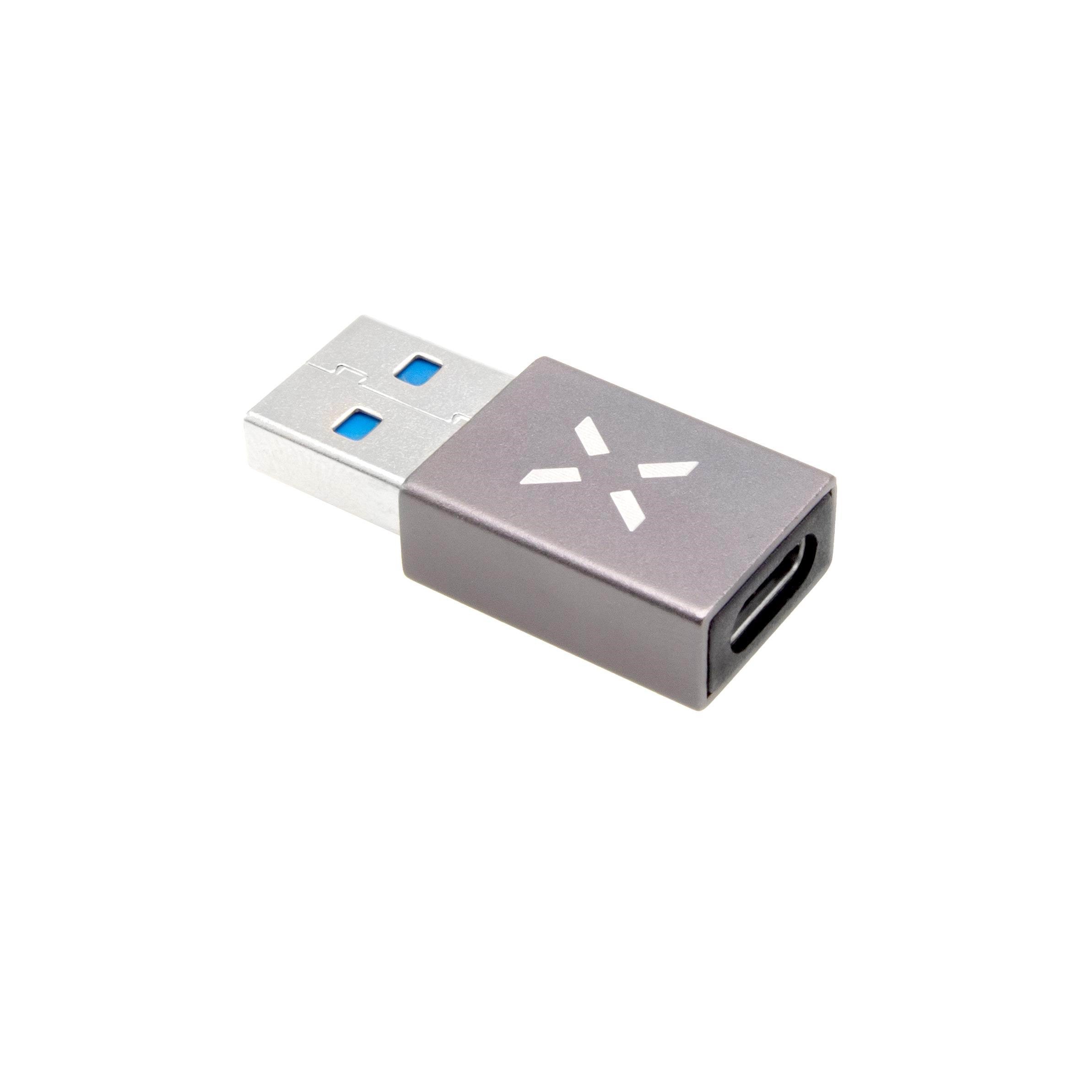 FIXED LINK USB-A Han til USB-C Hun adapter Grå Usb Kabel FIXA-CU-GR