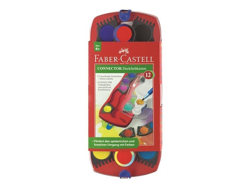 Faber-Castell Dækfarver connector 12 farver Rød Kreativt Legetøj 125030