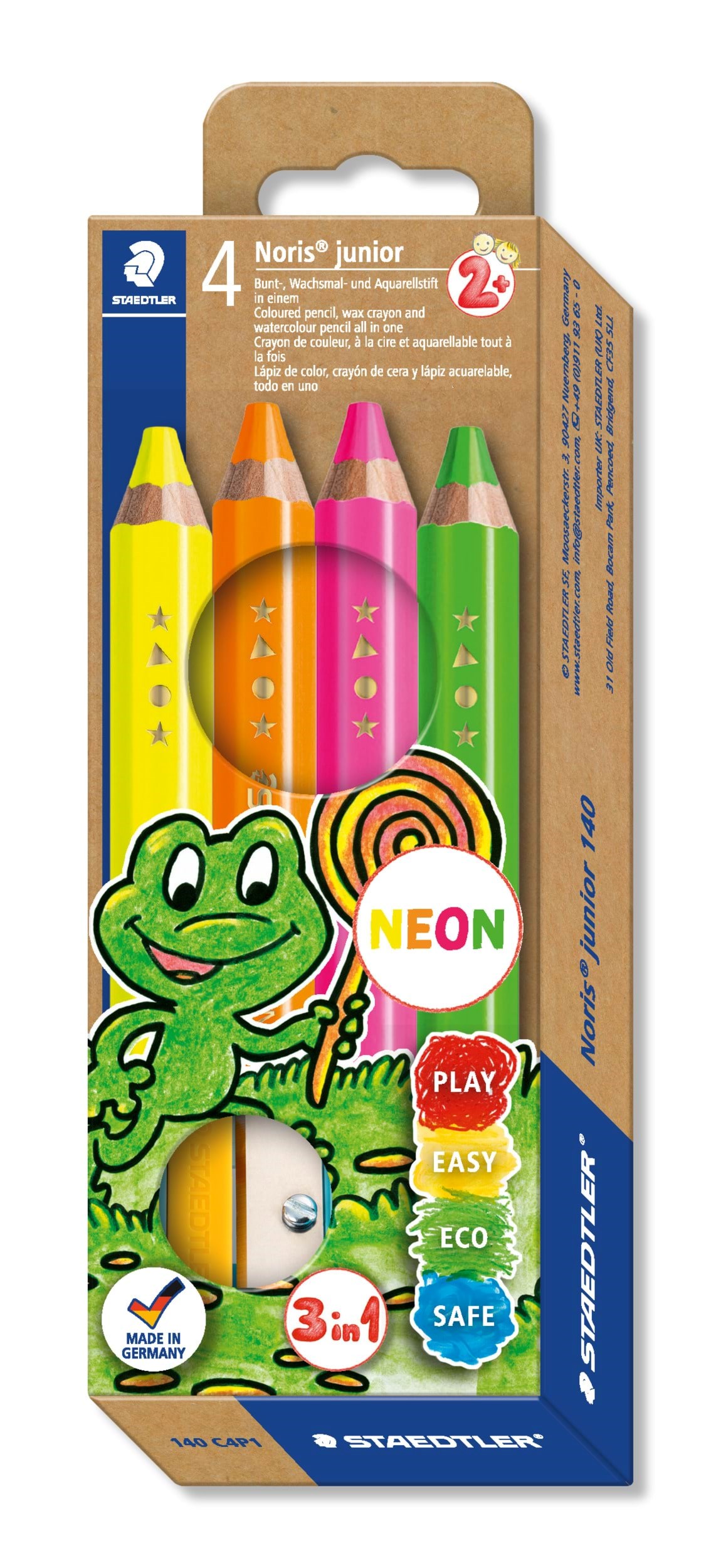 Stædtler NORIS JUNIOR FARVEBLY 4STK 100%PEFC Kreativt Legetøj 140 C4P1