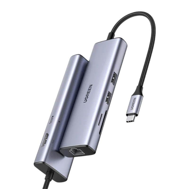 UGREEN 7-in-1 USB-C Hub - HDMI - Gray Docking Station 90568