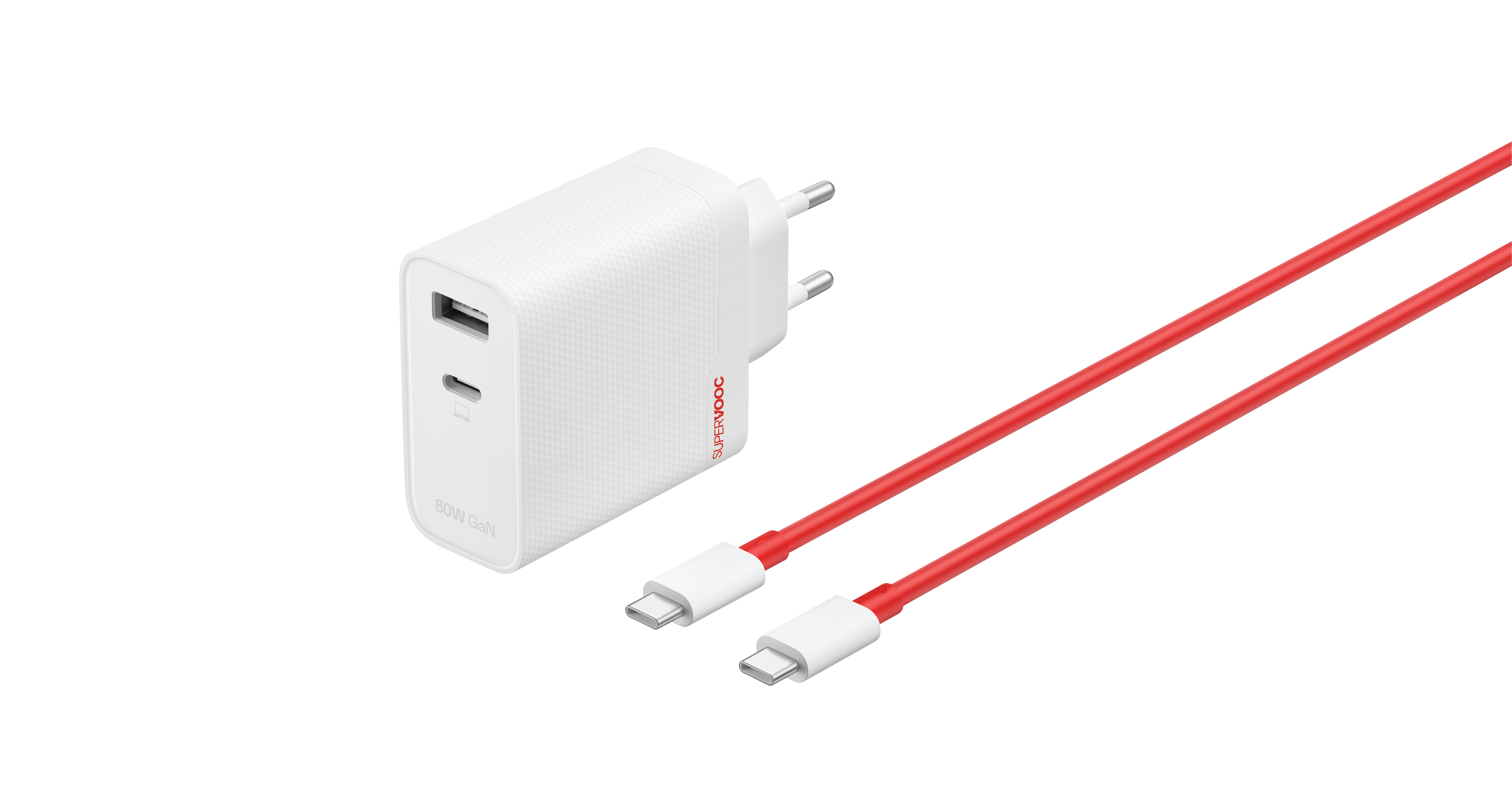 OnePlus 80W SUPERVOOC GaN strømadapterkit med dobbeltporte Mobil Oplader 5461100597