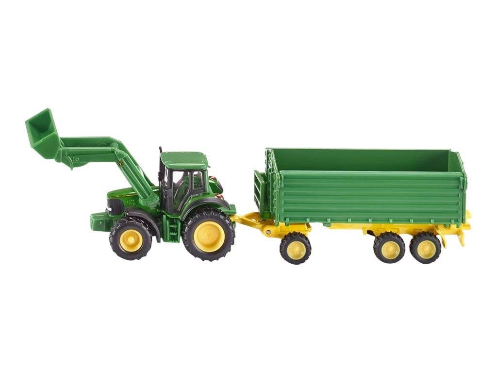 SIKU Siku 1:87 John Deere med frontlæsser og trailer Legetøjsbil S-1843