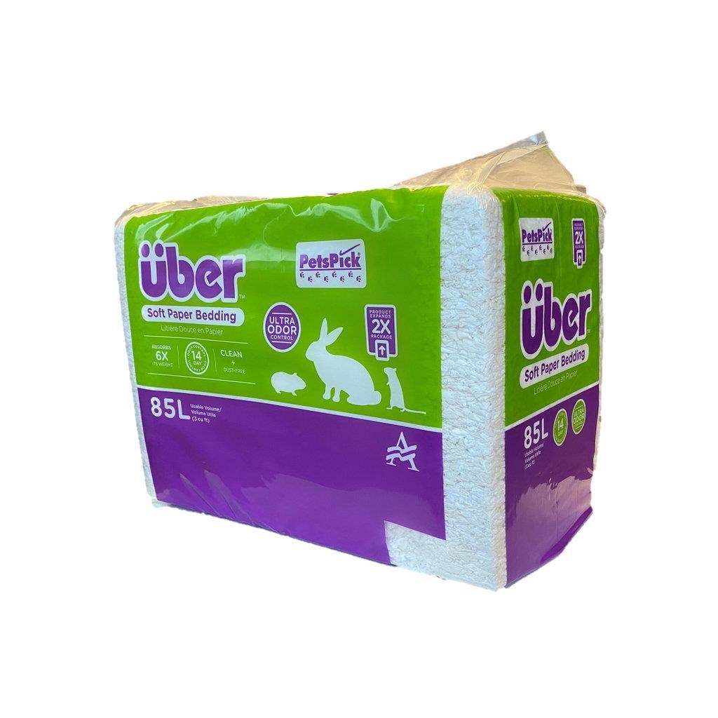 Über Papirstrøelse 85 L Hvid Gnavere 45042