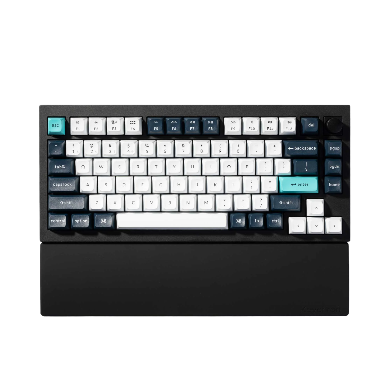 Keychron Silicone Palmrest V1/V2 series / Q1/Q2/Q9 series / P1 series - Håndledsstøtte - Sort Tastatur PR47