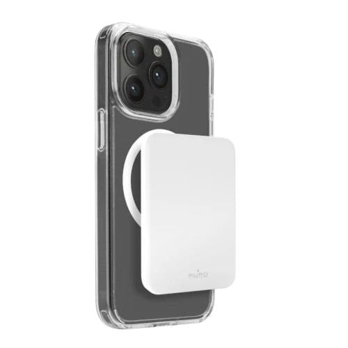 Puro PURO Power Bank Wireless "Mini Power Mag" 4200 mAh til iPhone - 4200 mAh Powerbank Hvid PUFCBB40P2MAGWHI