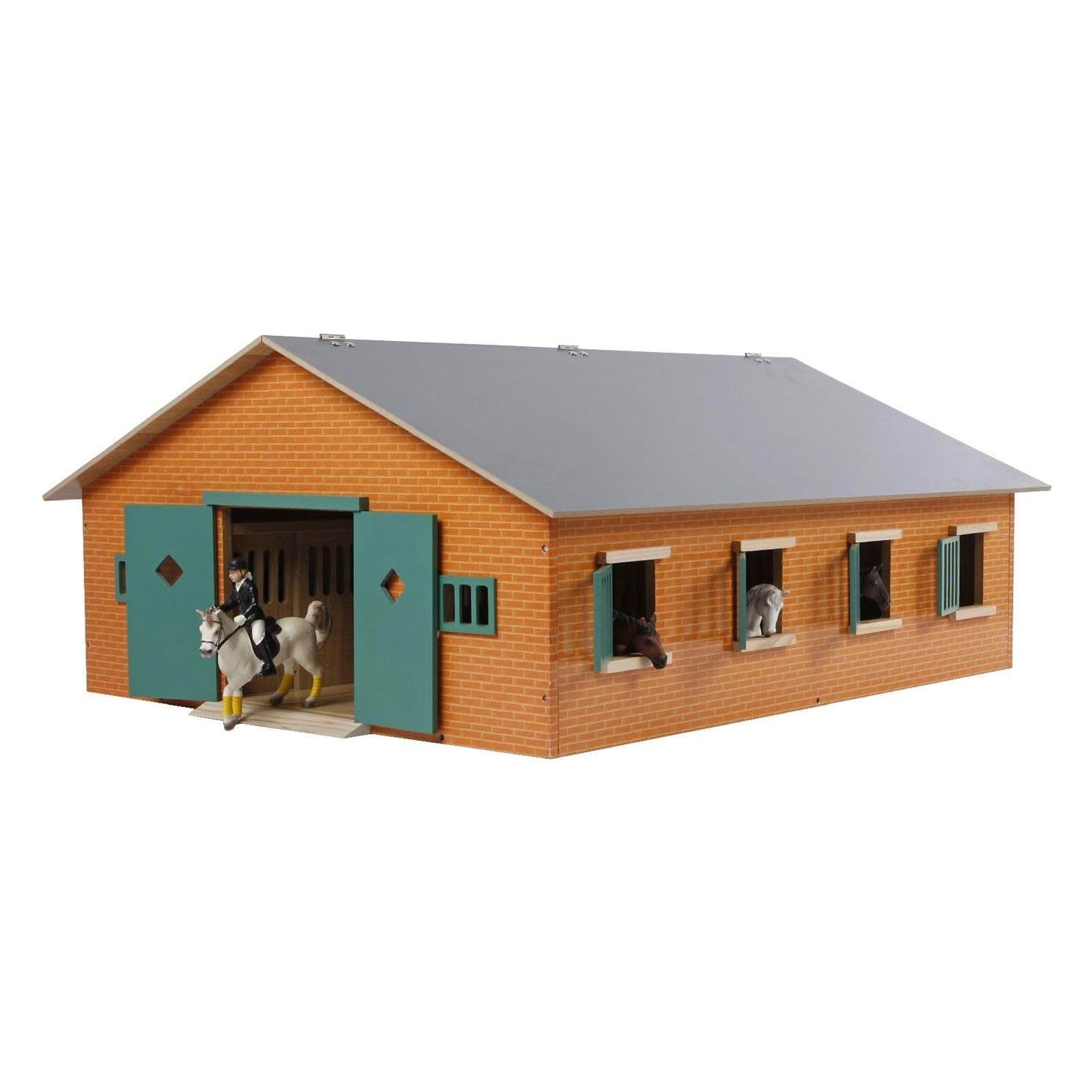 Kids Globe Horse stable with 7 boxes 1:24 Trælegetøj 610595