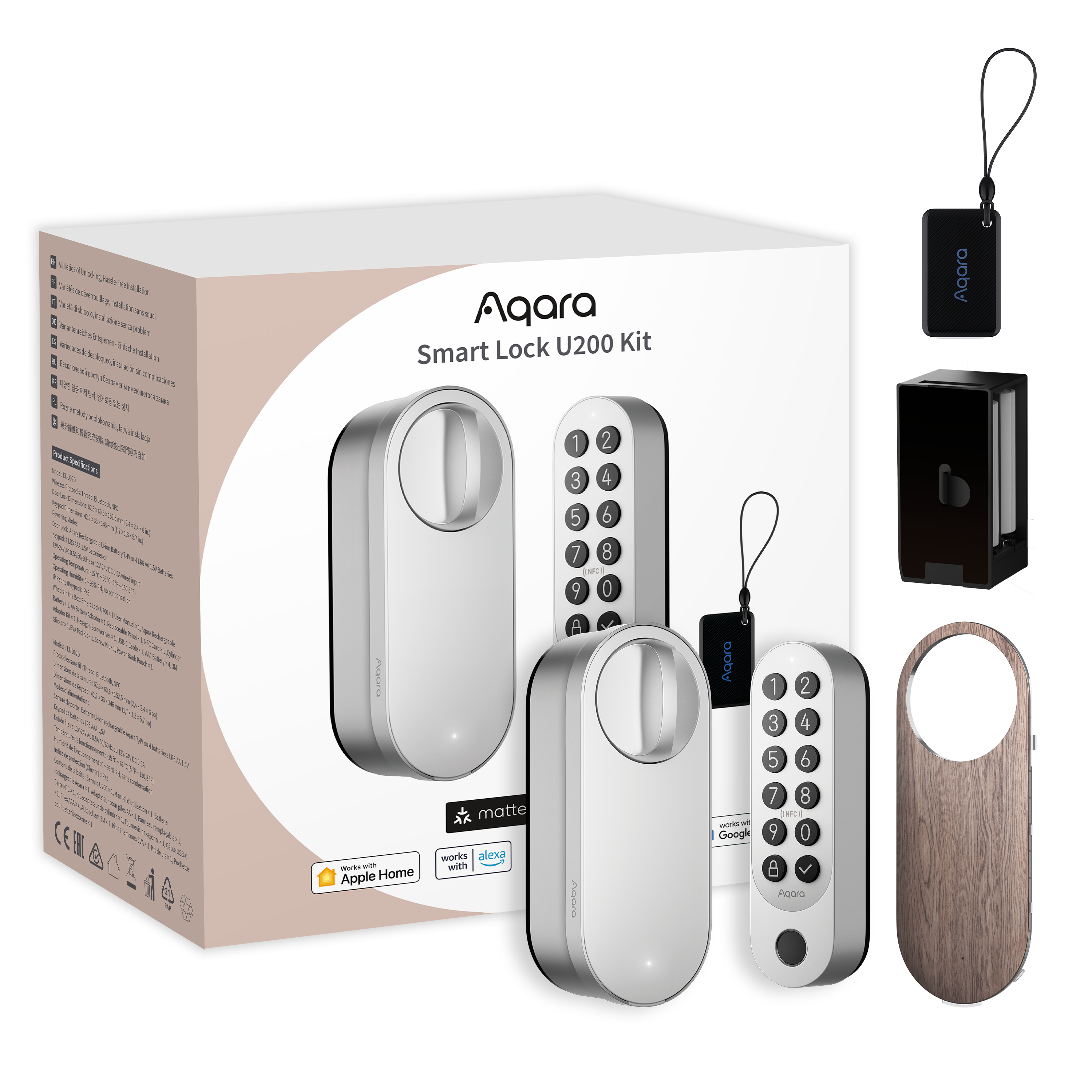 Aqara Smart Lock U200 Kit Silver Smart Home EL-D02D-S