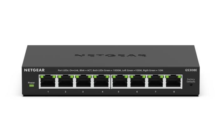 Netgear GS308E 8-Port Gigabit Ethernet Plus Switch Switch GS308E-400EUS