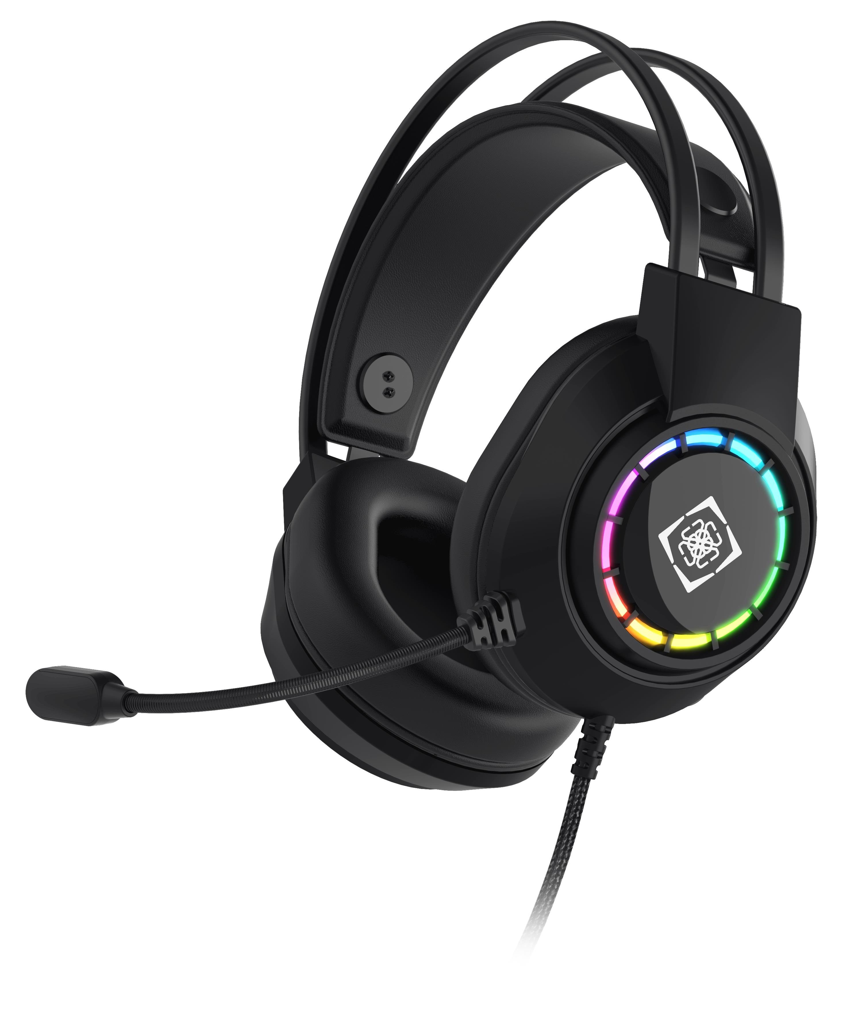 Deltaco GAMING DH220 USB Wired Headset Hovedtelefoner Og Headset Sort GAM-168