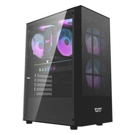 Darkflash Computer case A290 + 3 fans (black) - Kabinet - Miditower - Sort