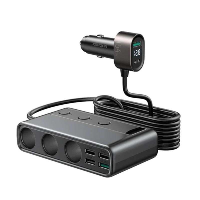 Joyroom Car charger JOYROOM JR-CL06 Multi-Port (black) Mobil Oplader