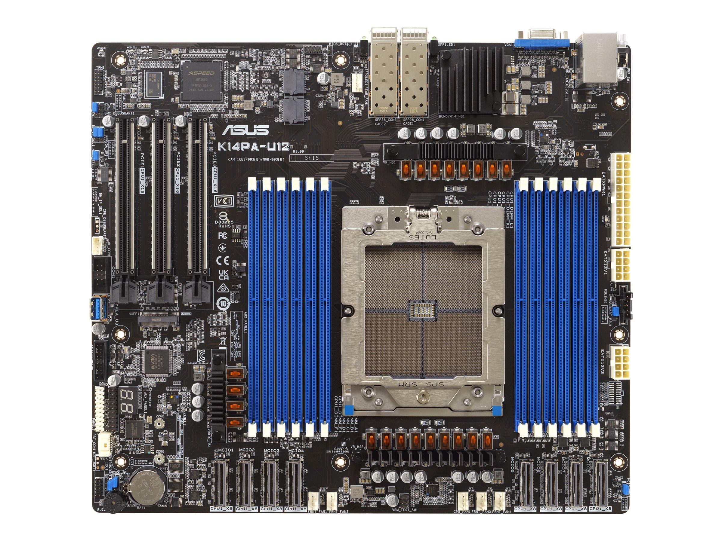 ASUS K14PA-U12 Bundkort - Socket SP5 - DDR5 RAM - SSI (Server) Bundkort 90SB0CI0-M0UAY0