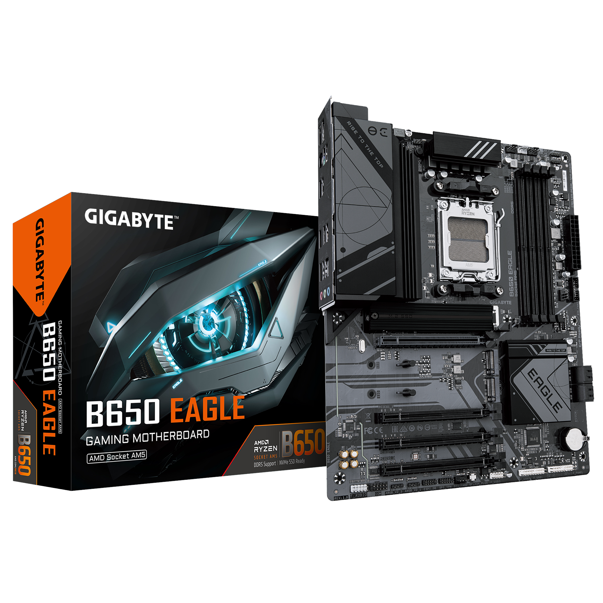 GIGABYTE B650 EAGLE Bundkort - AMD B650 - AMD AM5 - DDR5 RAM - ATX Bundkort