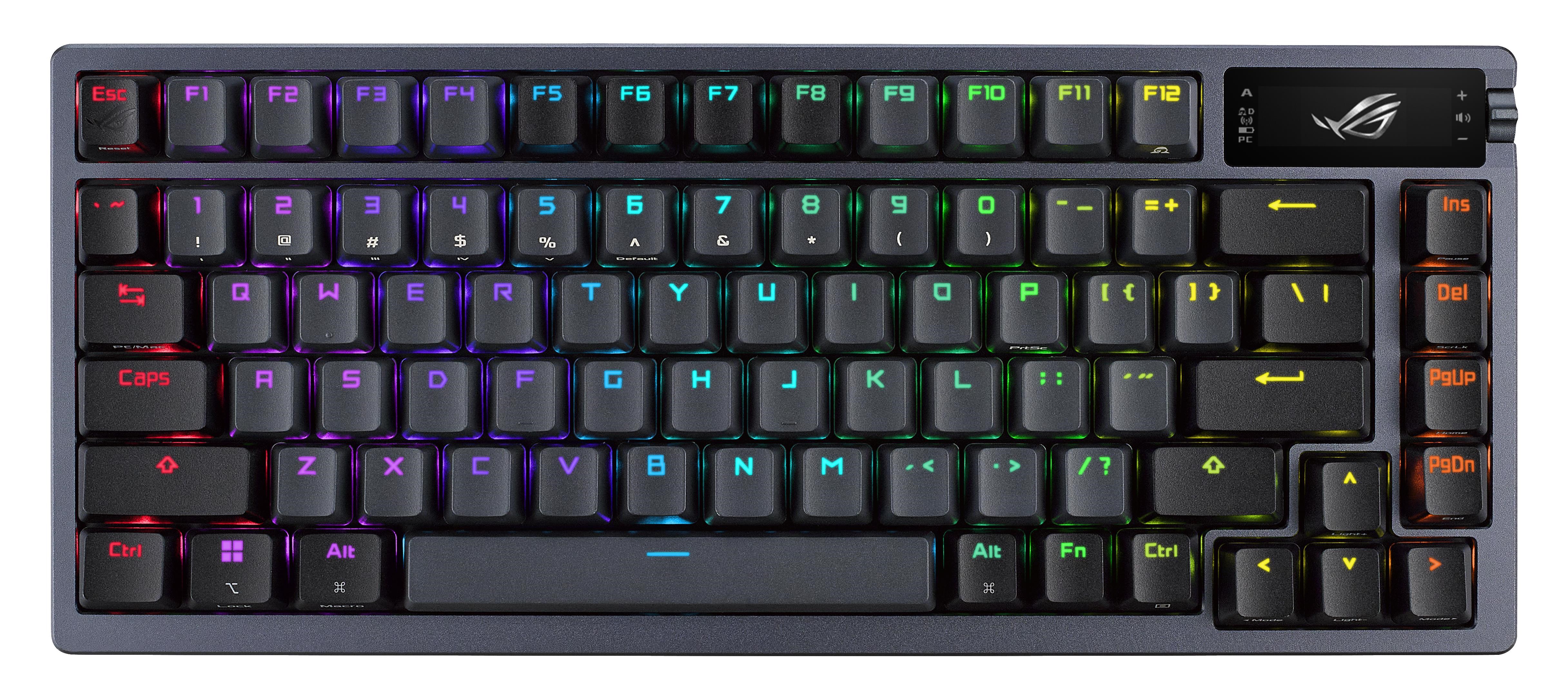 ASUS ROG AZOTH 75% Wireless DIY Custom RGB - Gaming Tastatur - Uden Numpad - Amerikansk engelsk - Sort