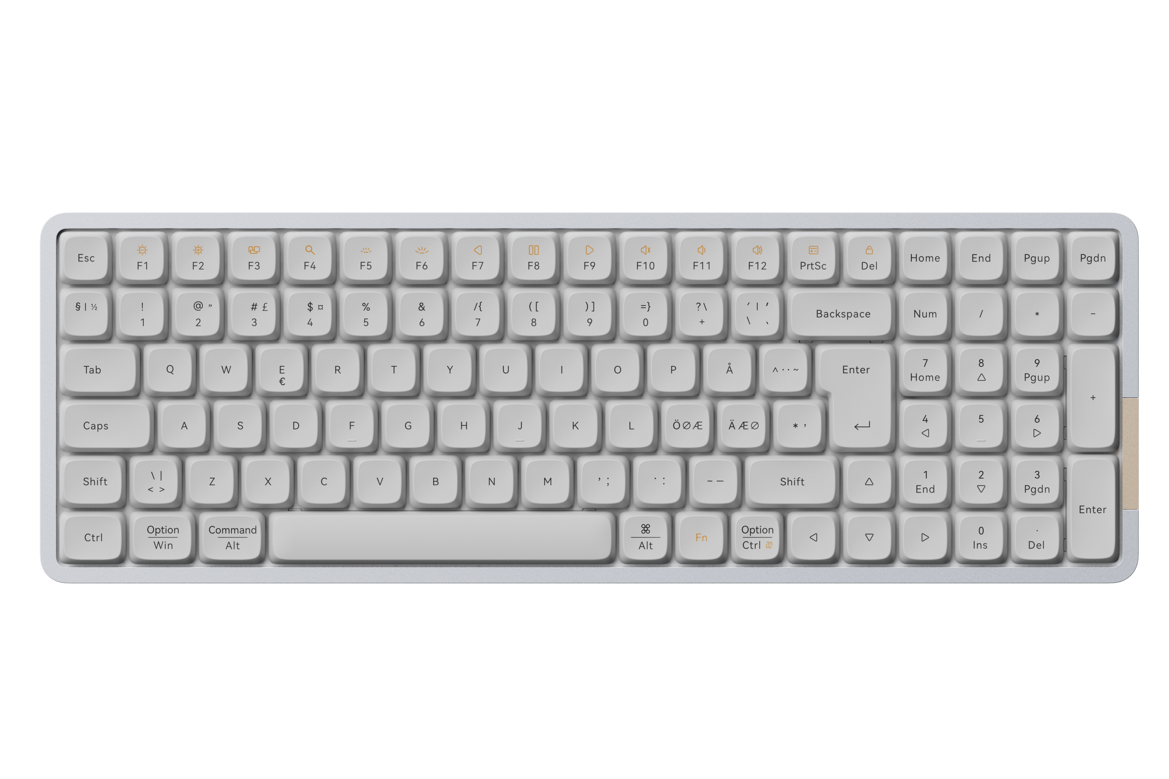 Lofree FLOW 100 - Linear Kailh Ghost - Tastatur - Europa - Hvid Tastatur OE919FLOW100 White EU